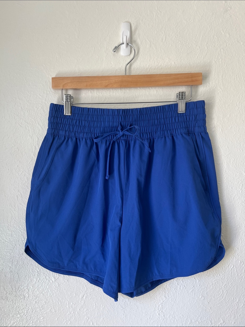 Women’s Royal Blue Elastic Waist Athletic Shorts